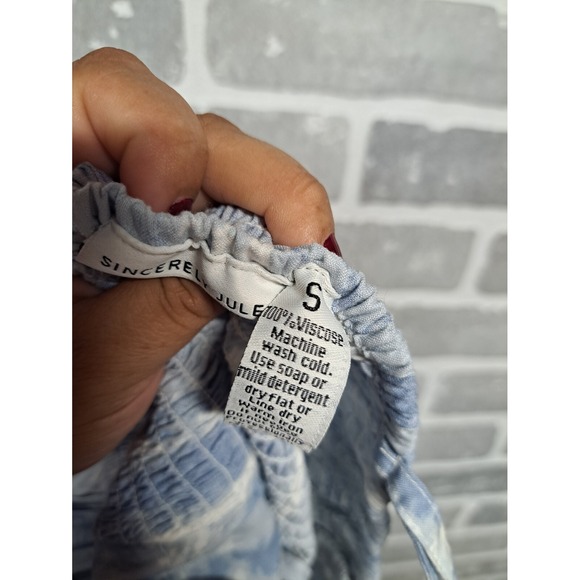 Sincerely Jules Maxi Sky Blue Tie-dye Dress with pockets Size Small - Picture 16 of 16